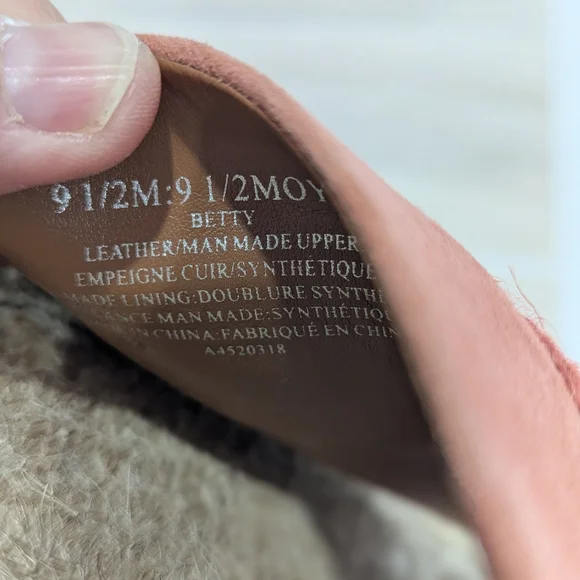 H by Halston "Betty" Peach Coral Orange Suede Slide Sandals Size 9.5 - Picture 11 of 13